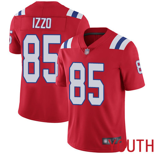 New England Patriots Football #85 Vapor Untouchable Limited Red Youth Ryan Izzo Alternate NFL Jersey->youth nfl jersey->Youth Jersey